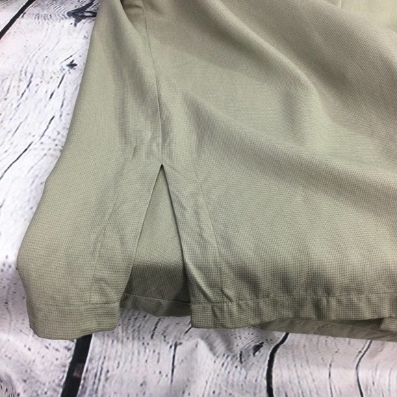 Annie Alexander Silk Work Clothes Mock Collar Long Sleeve Button Down Shirt L - Picture 10 of 14